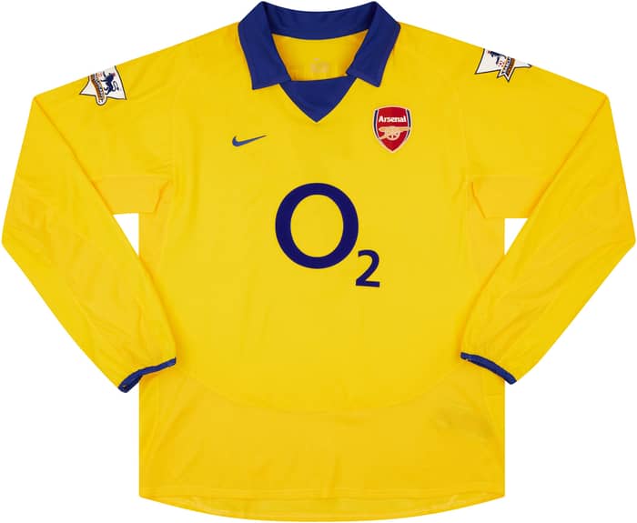 2003-04 Arsenal Match Issue Away L/S Shirt Pires #7