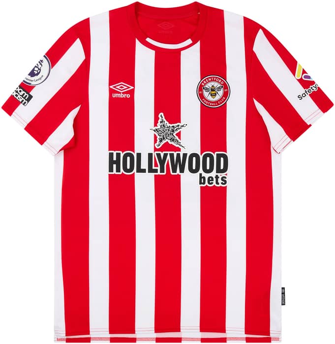 2021-22 Brentford Match Issue Home Shirt Janelt #27 (v Manchester United)