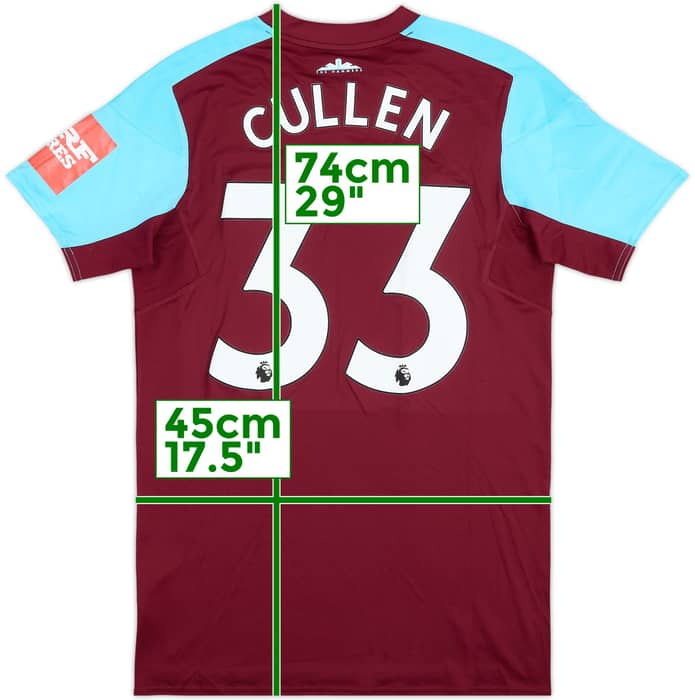 2017-18 West Ham Match Issue FA Cup Home Shirt Cullen #33