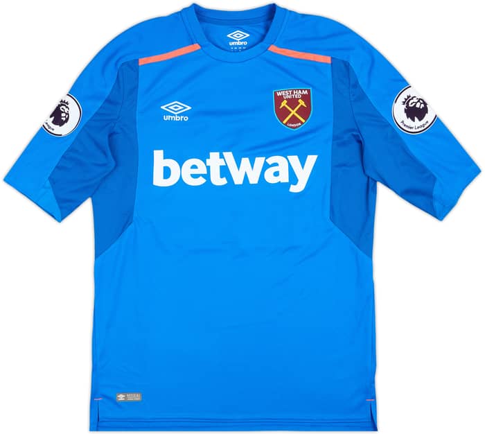 2017-18 West Ham Match Issue GK Shirt Hart #25