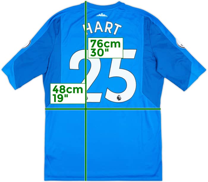 2017-18 West Ham Match Issue GK Shirt Hart #25