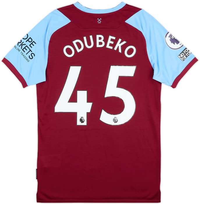 2020-21 West Ham Match Issue Home Shirt Odubeko #45
