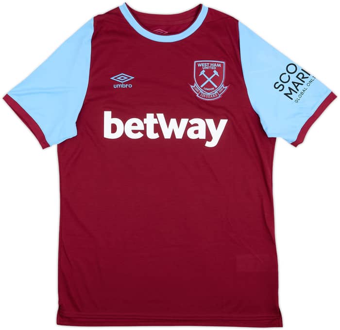 2020-21 West Ham Match Issue Home Shirt Baptiste #75