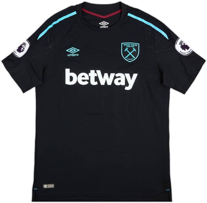 2017-18 West Ham Match Issue Away Shirt Collins #19
