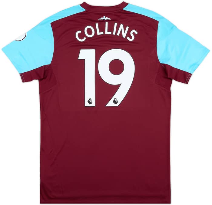 2017-18 West Ham Match Issue Home Shirt Collins #19