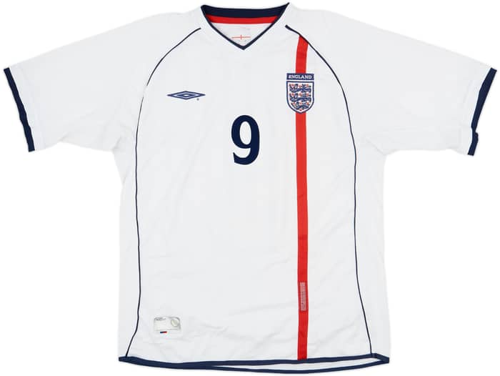 2001-03 England Home Shirt Fowler #9 - 7/10 - (XL)