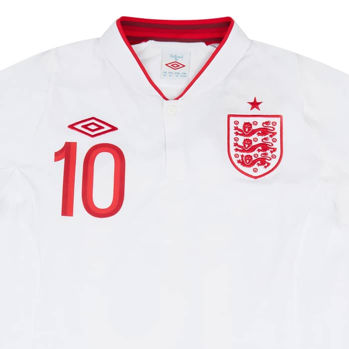 2012-2013 England U-21 Match Issue Home L/S Shirt Ince #10