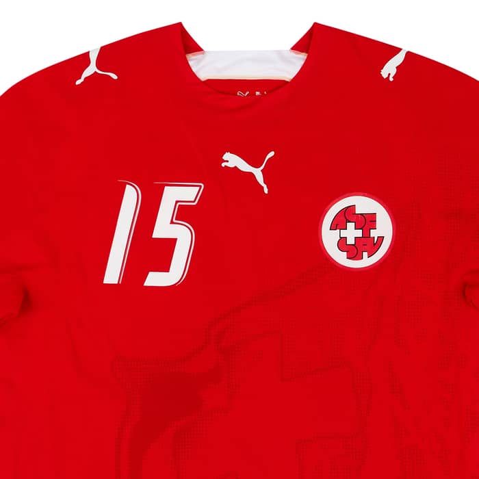 2006-08 Switzerland Match Issue Home Shirt Dzemaili #15