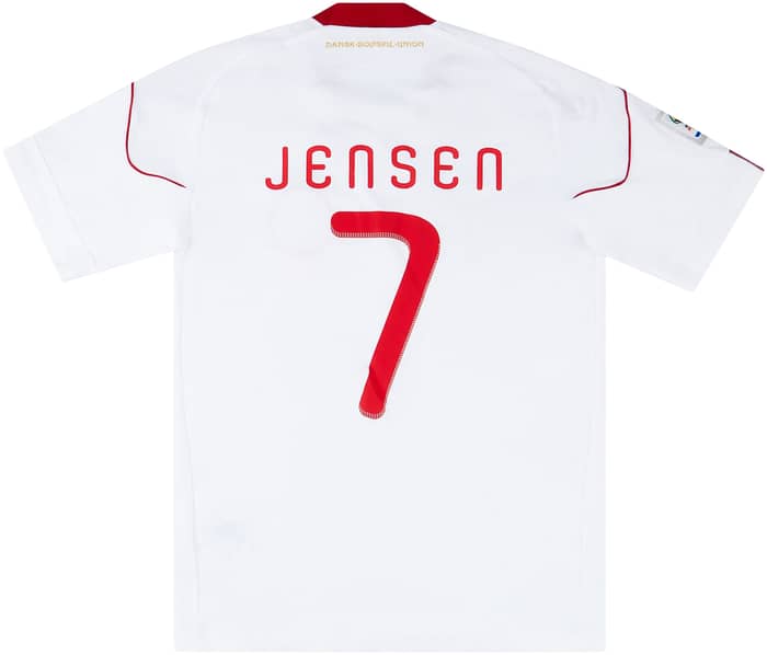 2010 Denmark Match Issue World Cup Away Shirt Jensen #7 (v Holland)