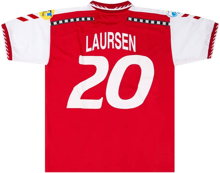1996 Denmark Match Issue European Championship Home Shirt Laursen #20