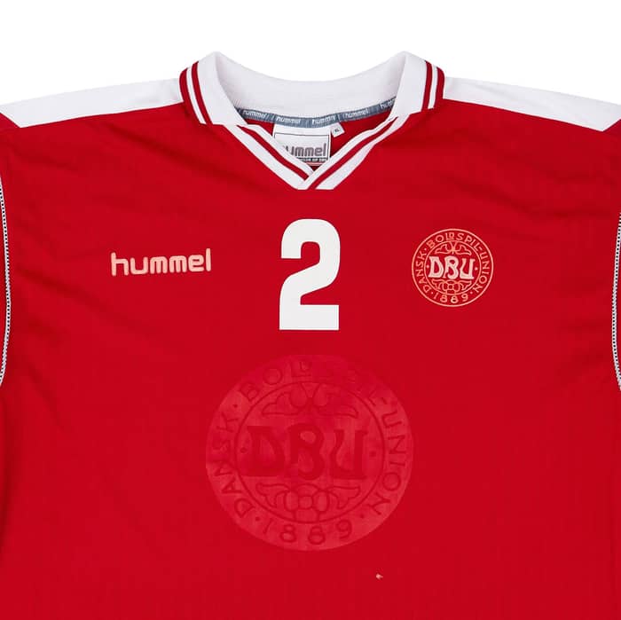 1998-00 Denmark Match Issue Home Shirt #2 (Colding)