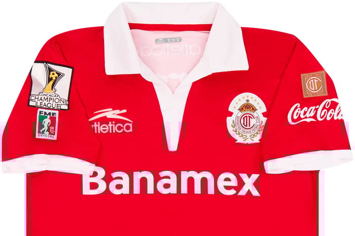 2009-10 Deportivo Toluca Match Issue CONCACAF Champions League Home Shirt Velasco #13 (v DC United)