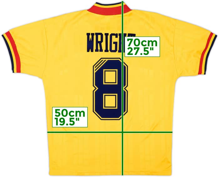 1993-94 Arsenal Away Shirt Wright #8 - 8/10 - (S)