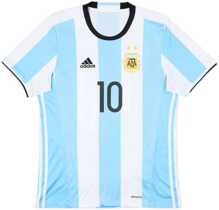 2016-17 Argentina Home Shirt Messi #10 - 7/10 - (M)