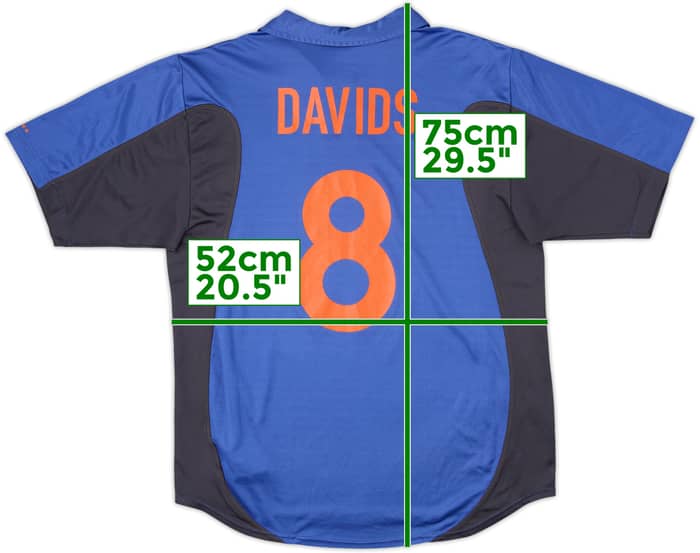 2000-02 Netherlands Away Shirt Davids #8 - 6/10 - (M)