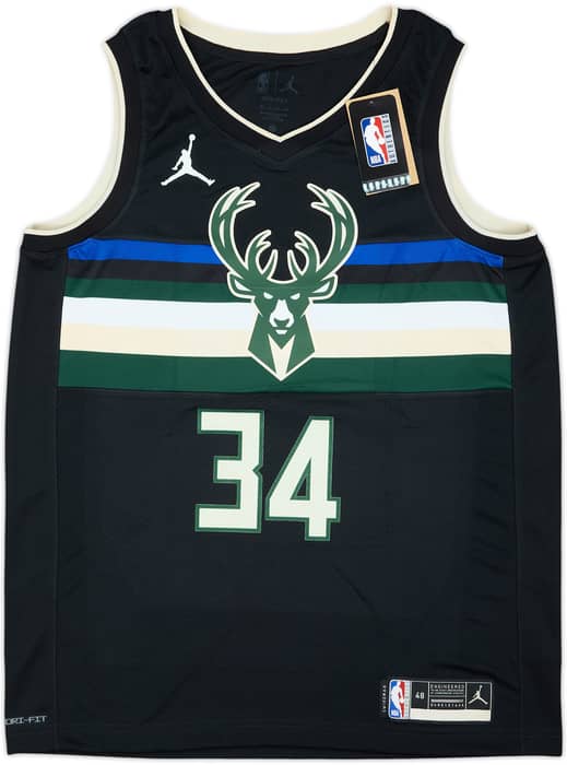 2020-22 Milwaukee Bucks Antetokounmpo #34 Nike Swingman Alternate Jersey (L)