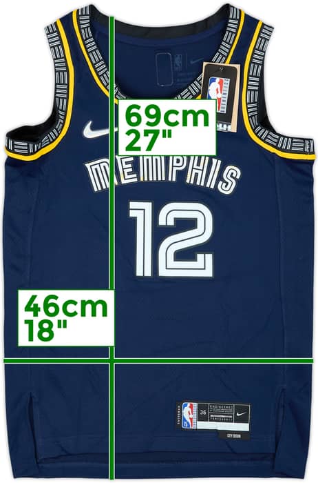 2021-22 Memphis Grizzlies Morant #12 Nike Swingman Alternate Jersey (XS)