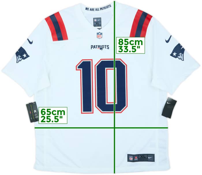 2021-23 New England Patriots Jones #10 Nike Game Away Jersey (XL)