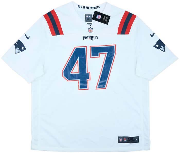 2020-21 New England Patriots Johnson #47 Nike Game Away Jersey (XXL)
