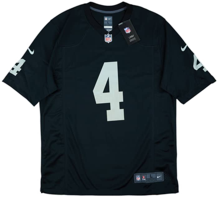 2020-22 Las Vegas Raiders Carr #4 Nike Game Home Jersey (L)