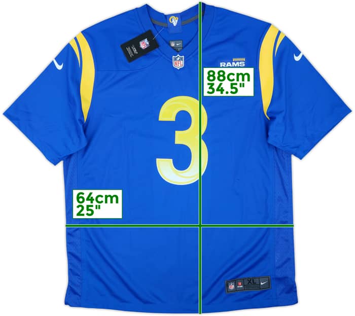 2021 LA Rams Beckham Jr #3 Nike Game Home Jersey (XL)