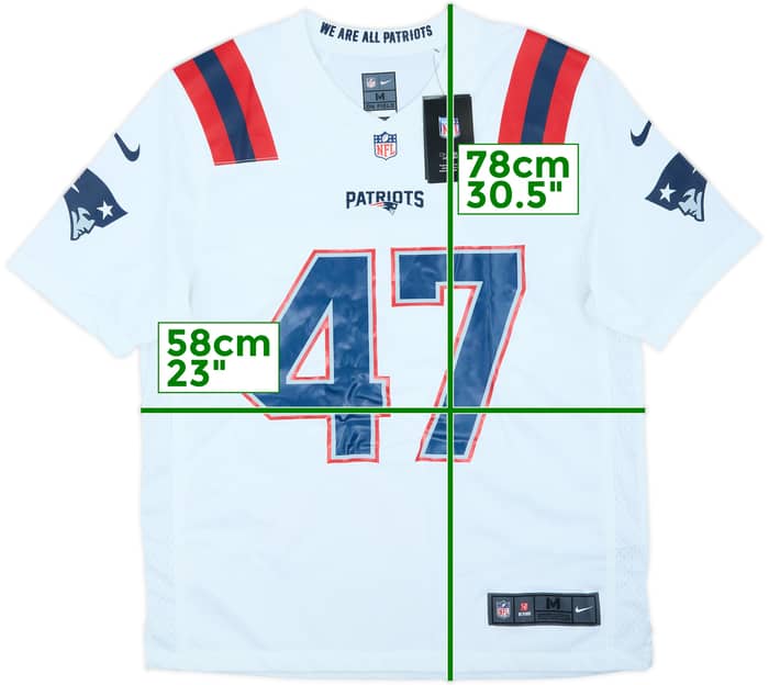 2020-21 New England Patriots Johnson #47 Nike Game Away Jersey (M)