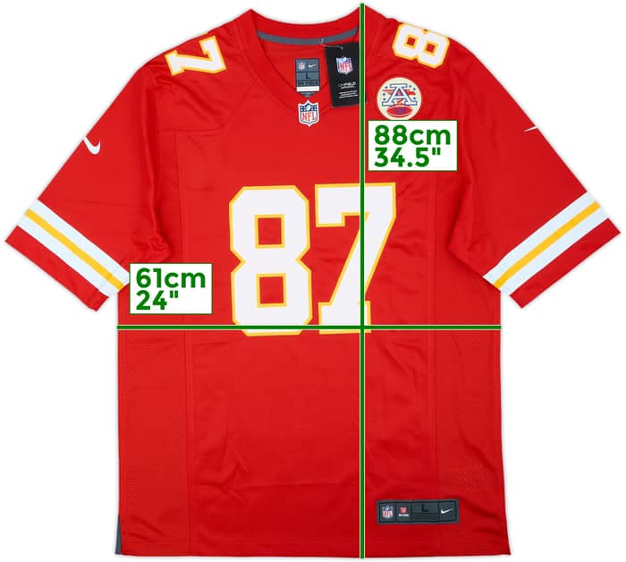 2013-25 Kansas City Chiefs Kelce #87 Nike Game Home Jersey (L)