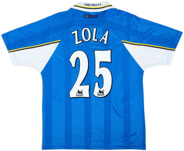 1997-99 Chelsea Home Shirt Zola #25 - 8/10 - (L)