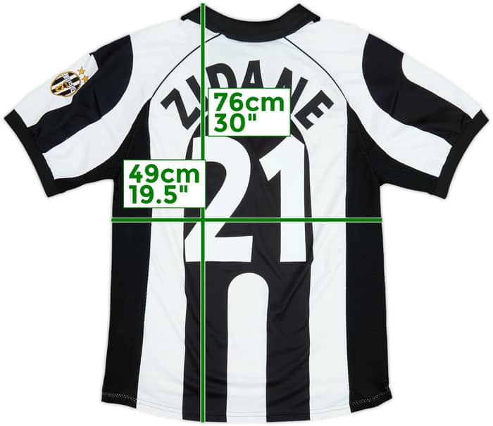 1997-98 Juventus Centenary Home Shirt Zidane #21 - 6/10 - (L)