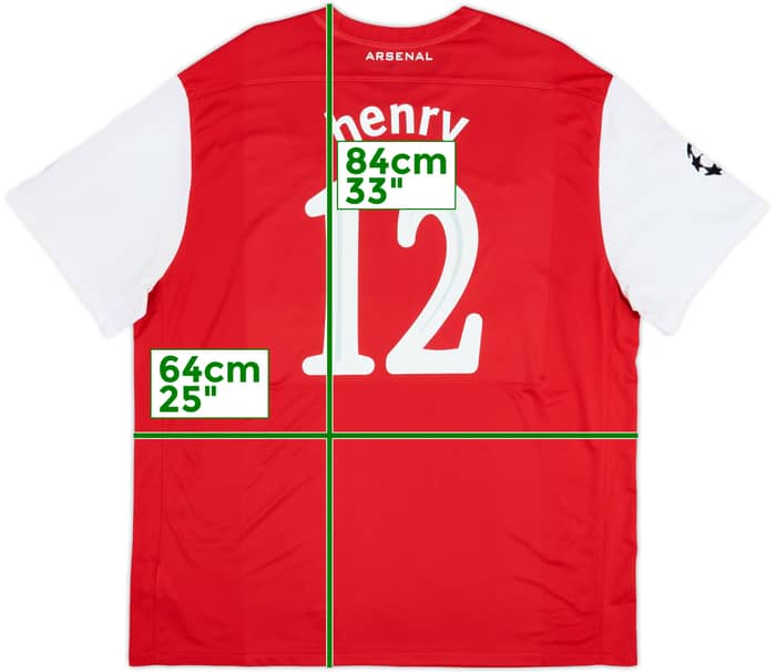 2011-12 Arsenal Home Shirt Henry #12 - 6/10 - (3XL)
