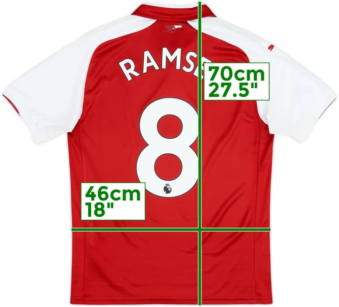 2017-18 Arsenal Home Shirt Ramsey #8 - 5/10 - (S)