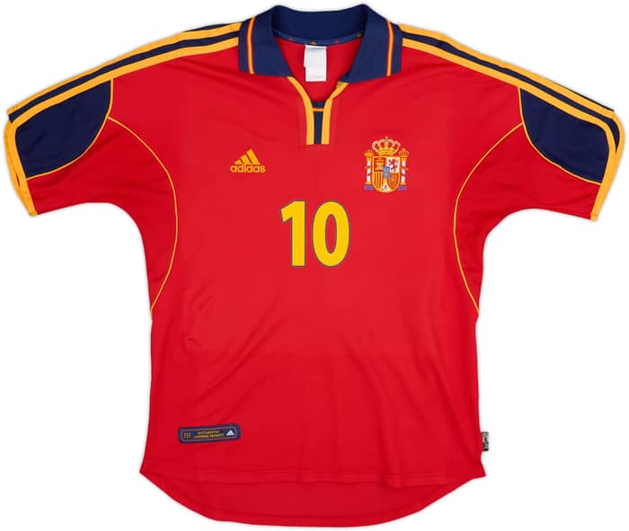 1999-02 Spain Home Shirt Raul #10 - 8/10 - (M)