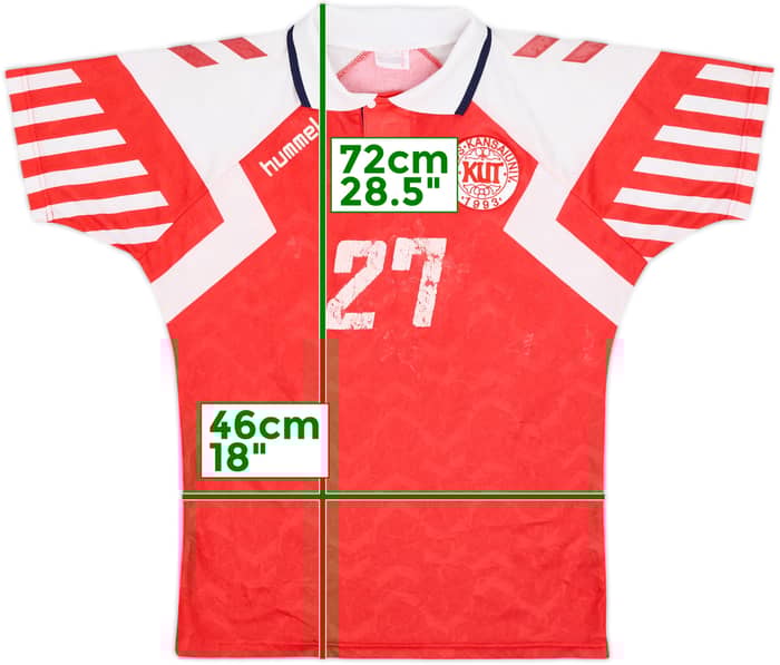 1992-93 Denmark Home Shirt #27 - 4/10 - (L)