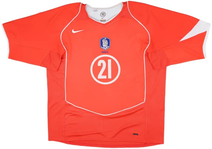 2004-06 South Korea Home Shirt J S Park #21 - 9/10 - (XL)
