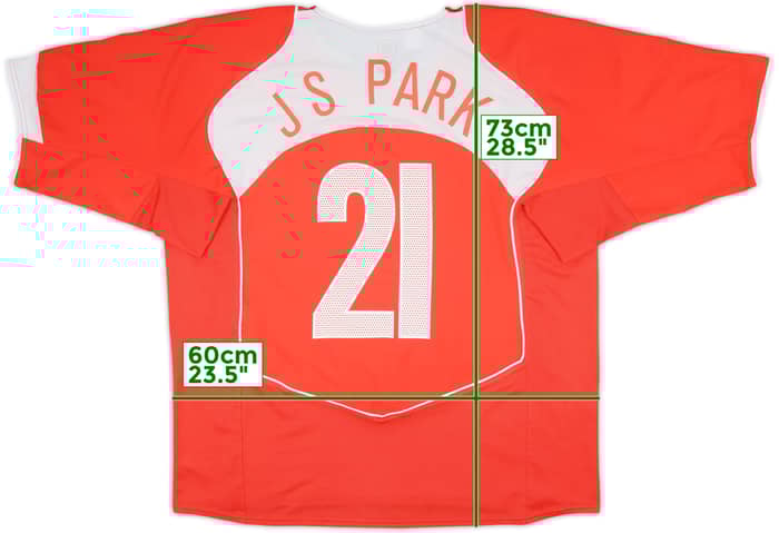 2004-06 South Korea Home Shirt J S Park #21 - 9/10 - (XL)