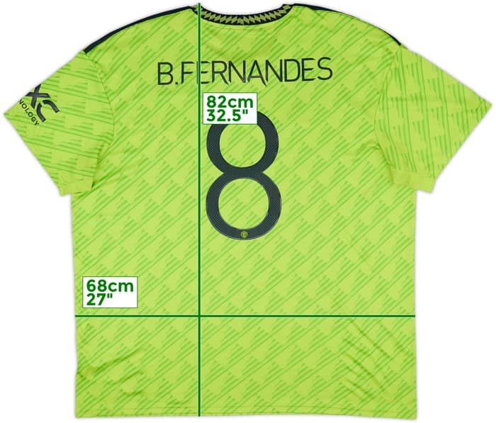 2022-23 Manchester United Third Shirt B.Fernandes #8 - 9/10 - (3XL)
