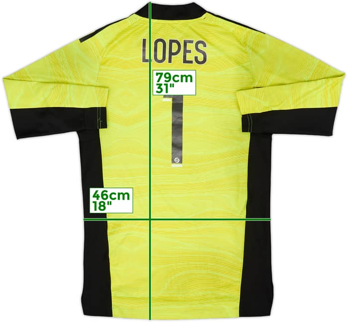 2021-22 Lyon GK Shirt Lopes #1 - 5/10 - (S)