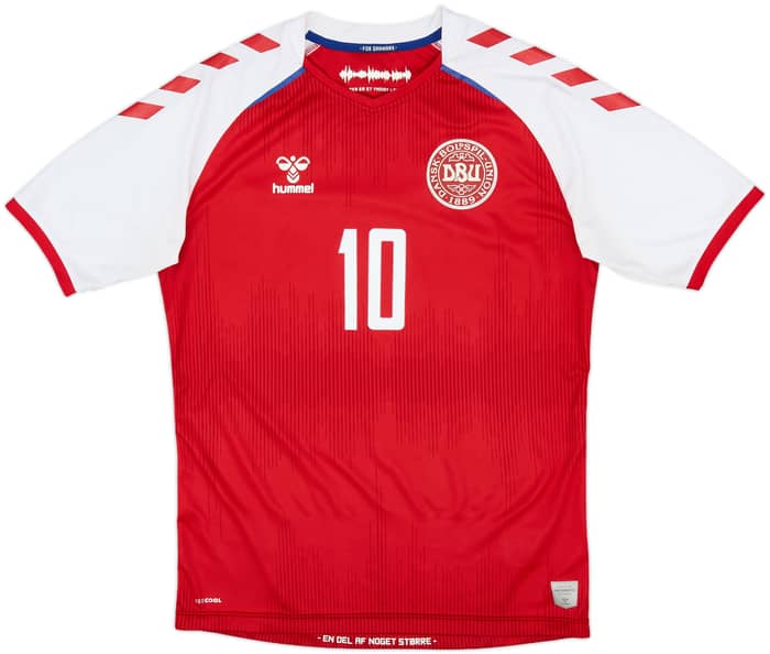 2020-21 Denmark Home Shirt Eriksen #10 - 7/10 - (S)
