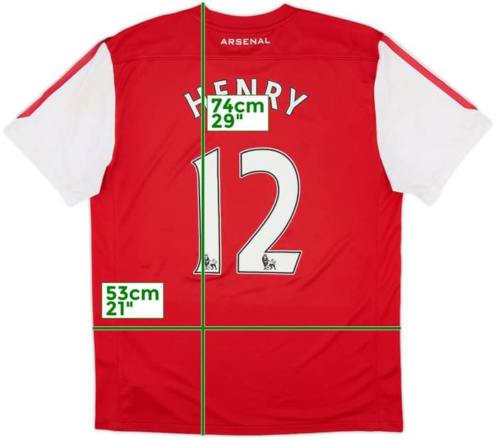 2011-12 Arsenal Home Shirt Henry #12 - 7/10 - (L)