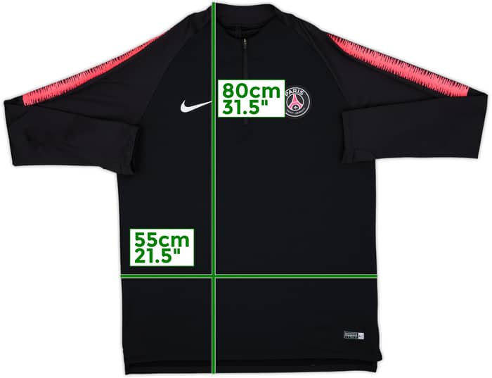2018-19 Paris Saint-Germain Nike 1/4 Zip Drill Top - 8/10 - (L)