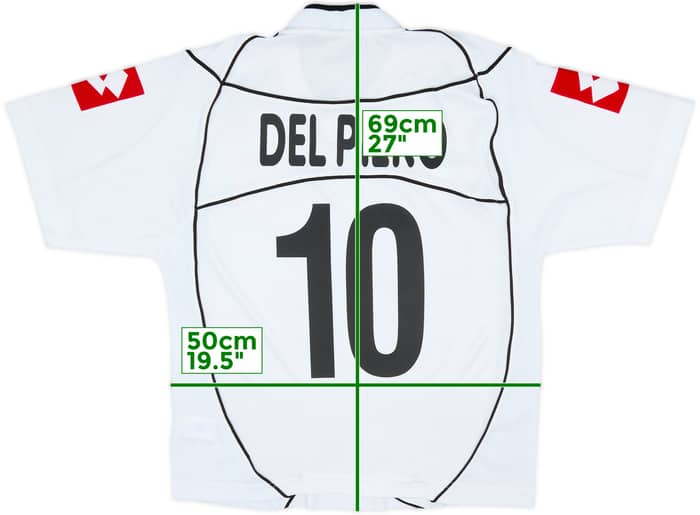 2002-03 Juventus Away Shirt Del Piero #10 - 7/10 - (S)