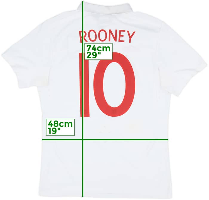2009-10 England Home Shirt Rooney #10 - 6/10 - (M)