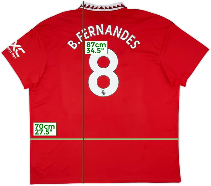 2022-23 Manchester United Home Shirt B.Fernandes #8 - 9/10 - (3XL)