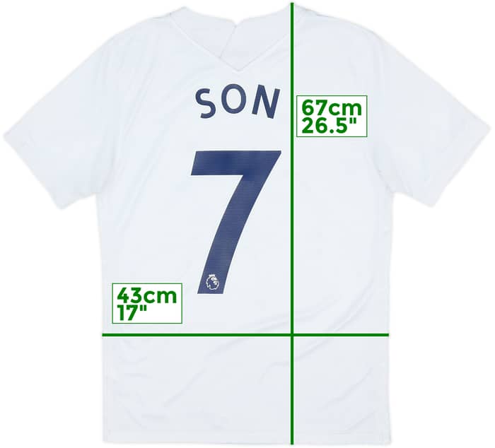 2021-22 Tottenham Home Shirt Son #7 - 8/10 - (S)
