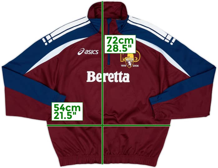 2006-07 Torino Asics 1/4 Zip Drill Top - 9/10 - (S)
