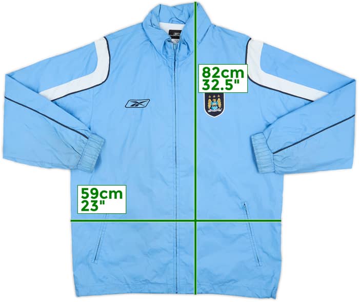 2004-06 Manchester City Reebok Hooded Rain Jacket - 7/10 - (M)