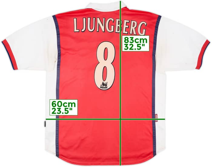 1999-00 Arsenal Home Shirt Ljungberg #8 - 6/10 - (XL)