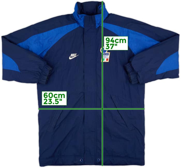 1996-97 Italy Nike Padded Bench Coat - 8/10 - (S)