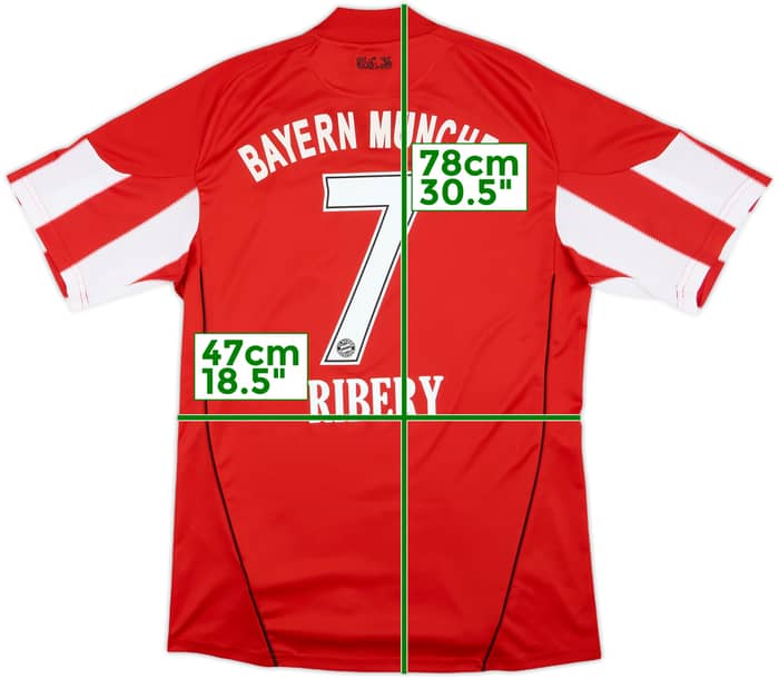 2010-11 Bayern Munich Home Shirt Ribery #7 - 5/10 - (M)