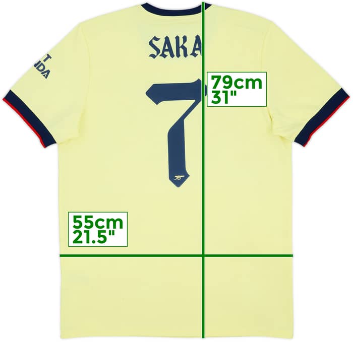 2021-22 Arsenal Away Shirt Saka #7 - 7/10 - (L)